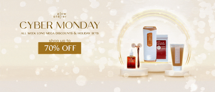 shop glow atelier mega holiday sales cyber monday cyber week up to 70 percent off skincare and devices