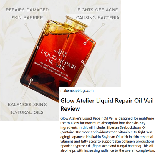 liquid repair oil veil review glow atelier facial oils best acvne prone skin dry skin sensitive skin 3