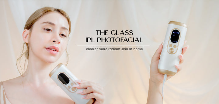 The Glass IPL Photofacial by Glow Atelier is the ultimate at home IPL photofacial experience. A luxurious ipl for face device to use as a facial skin tightener, and dark spot remover for clear skin. This IPL face treatment system delivers a curated at home IPL experience that helps fast-track the anti-aging journey to clear skin.  Featuring a unique manual cooling system, that ensures the skin is comfortable during every IPL photofacial session.
